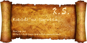 Koblász Sarolta névjegykártya